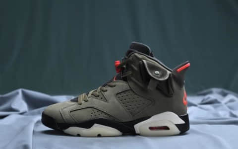 乔丹Travis Scott x Air Jordan 6联名款AJ6高帮男子实战篮球鞋纯原版本区别市面通货版本 货号：CN1084-200