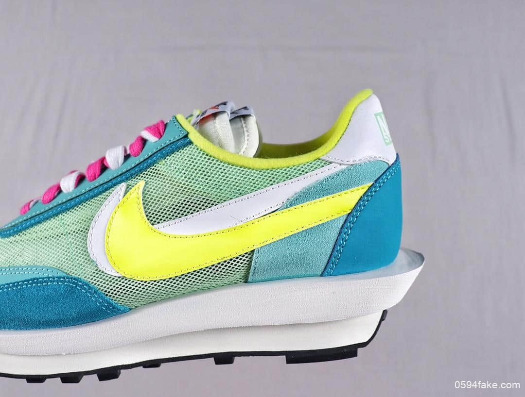 耐克SACAI x NIKE LDV Waffle纯原版本华夫系列解构双勾双标双鞋带厚底跑步鞋 货号：BV0073-600