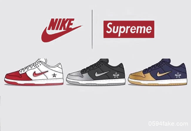 三款Supreme x Nike SB Dunk Low联名即将发售！