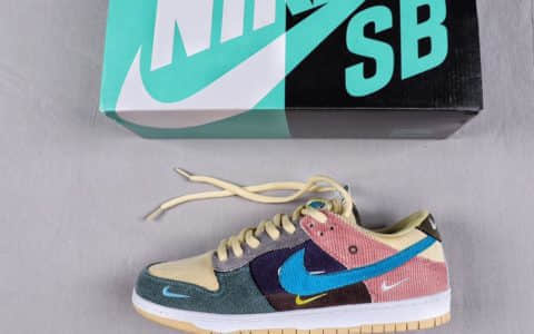 耐克Nike Sb Dunk Low Pro Og Qs公司级版本拼接条纹灯芯绒低帮系列百搭休闲板鞋 货号：BQ6817-972