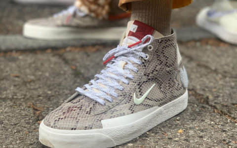 Soulland x Nike SB Blazer Mid释出上脚图！华丽蛇皮纹+独特Swoosh超nice！