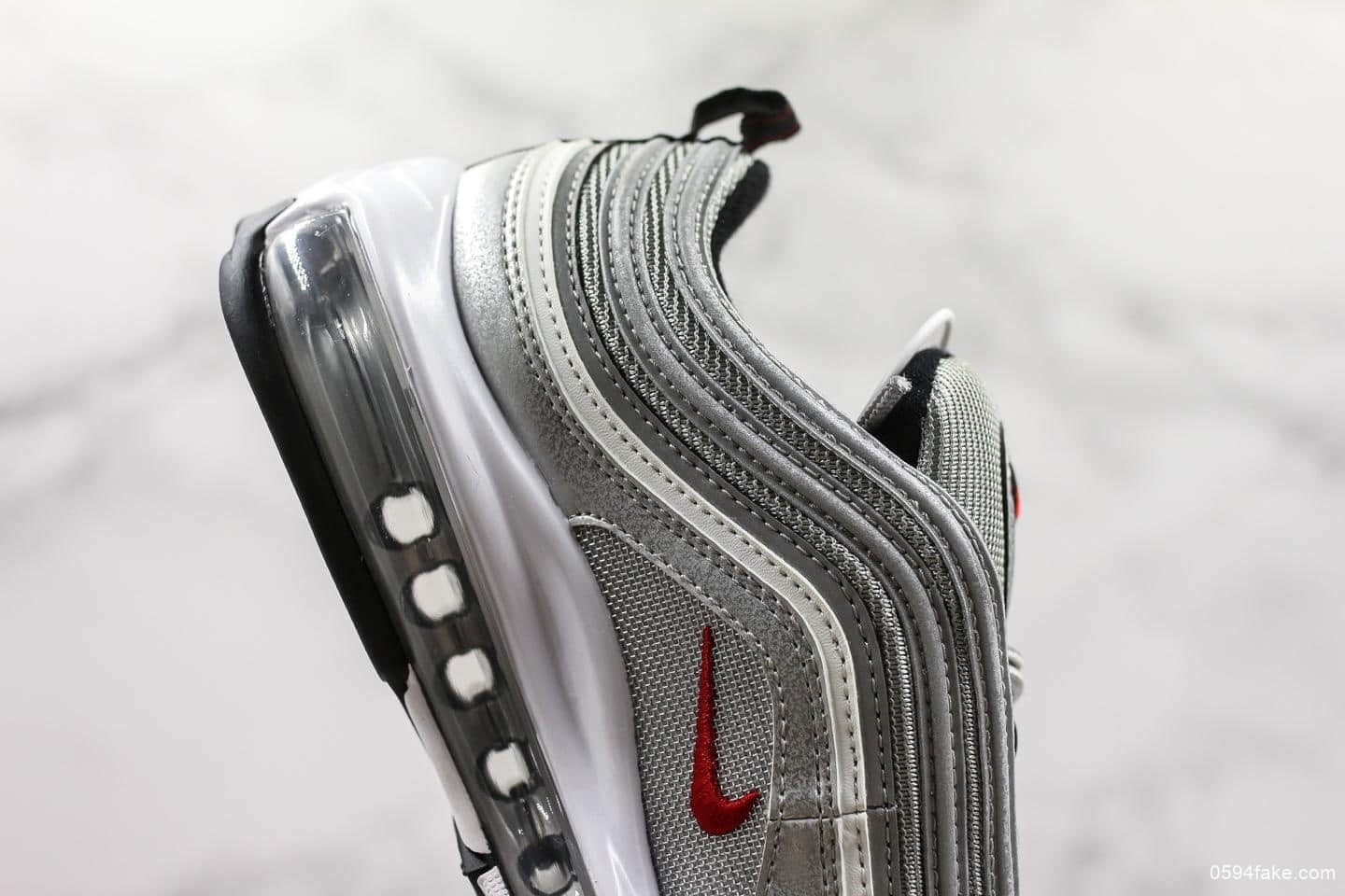 耐克NIKE AIR MAX 97公司级版本海外限定子弹复古全掌气垫休闲运动鞋细节完美区别市面先行版本 货号：884421-001