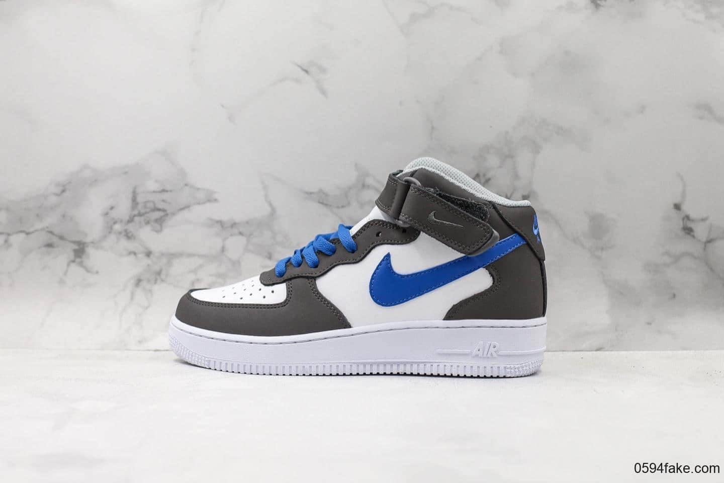 耐克Nike Air Force 1 Hi YOHOOD高帮空军一号咖蓝色原楦头原纸板打造纯正空军版型全掌内置气垫原盒配件中底钢印俱全 货号：778900-100