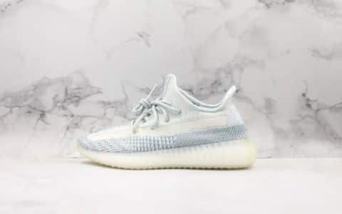 阿迪达斯adidas YEEZY BOOST 350 V2 Cloud White镂空云白新冰蓝2.0配色OG纯原版本原厂大底原厂巴斯夫满钉颗粒 货号：FW3043