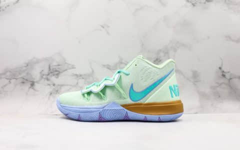 耐克Nike KYRIE 5 x SpongeBob灭世纯原版本欧文5章鱼哥配色唯一内置真Zoom Turbo气垫原厂Ortholite欧斯莱鞋垫 货号：CJ6951-300