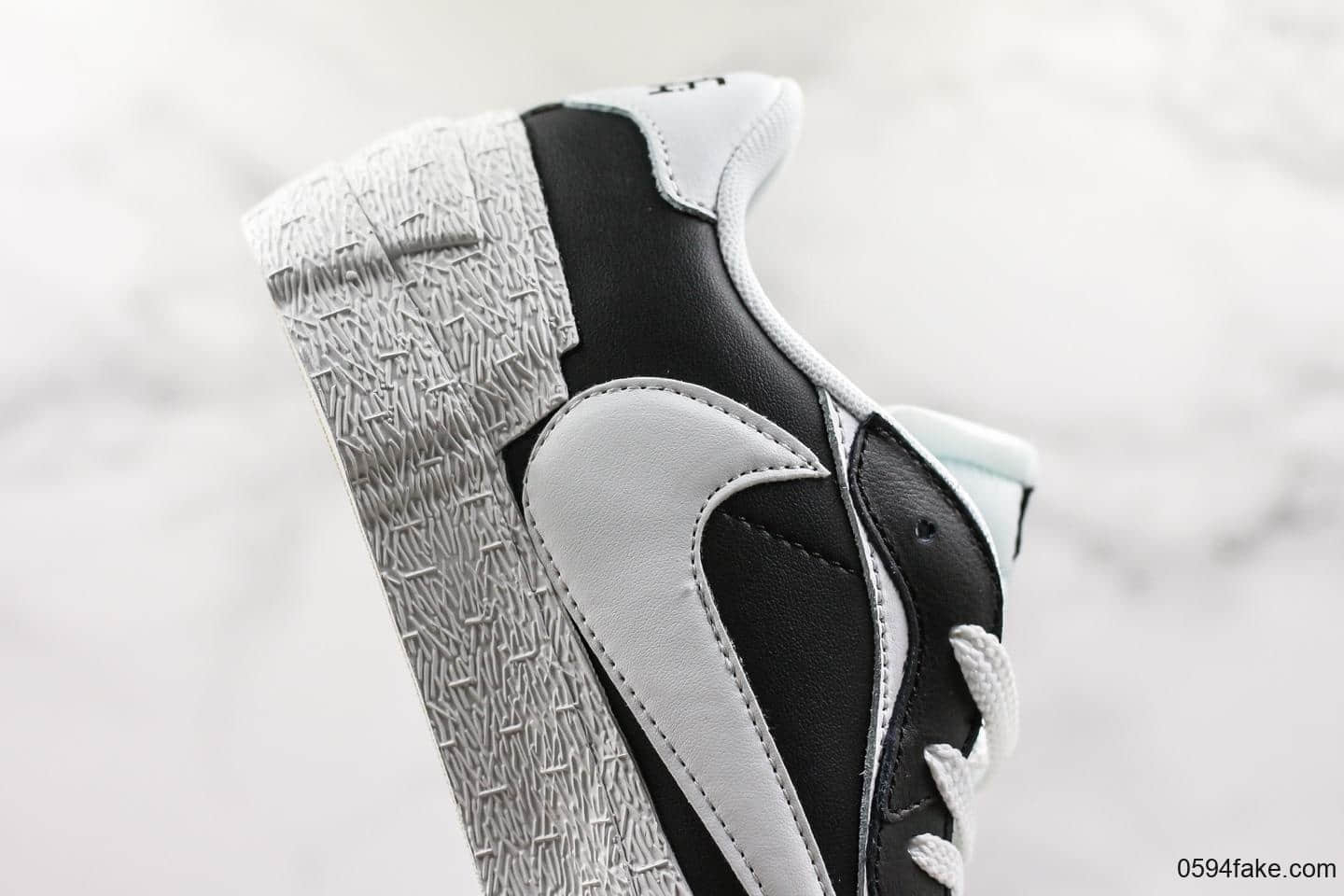 耐克Nike Blazer High Black University Blue x SACAI联名款公司级版本重叠设计前卫开拓者低帮百搭板鞋