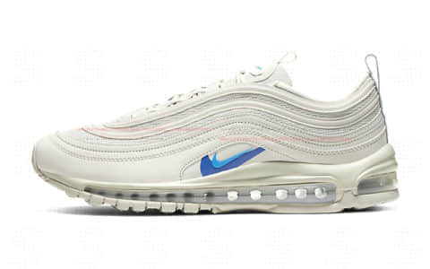 乳白鞋身+重叠Swoosh！这双Air Max 97太温柔了