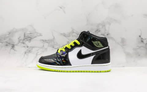 乔丹Air Jordan 1 Mid SE GS Metallic纯原版本AJ1乔丹一代中帮经典复古文化休闲运动篮球鞋变色龙黑绿漆皮 货号：BQ6931-003