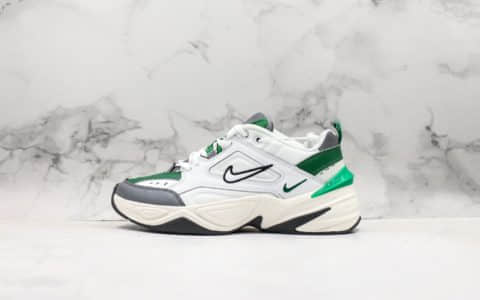 耐克Nike Air Monarch the M2K Tekno白灰绿M2K老爹鞋复古休闲运动鞋真标带半码 原厂模具开发 货号：AV4789-009