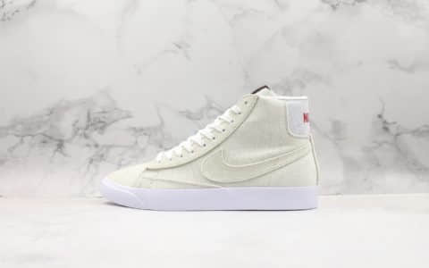 耐克Stranger Things x Nike Blazer Mid怪奇物语联名款米白色公司级带半码 货号：CJ6102-100