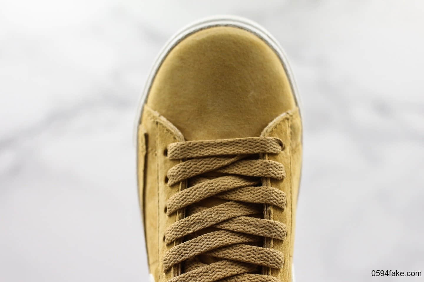 耐克Nike Blazer Mid Vintage Suede开拓者中帮休闲板鞋姜黄色公司级带半码 原版皮料精致质感 货号：917862-700