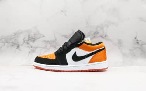 乔丹Air Jordan 1 Low Shattered Backboard纯原版本乔1黑橙丝绸扣碎低帮系列休闲百搭运动板鞋 货号：553558-010