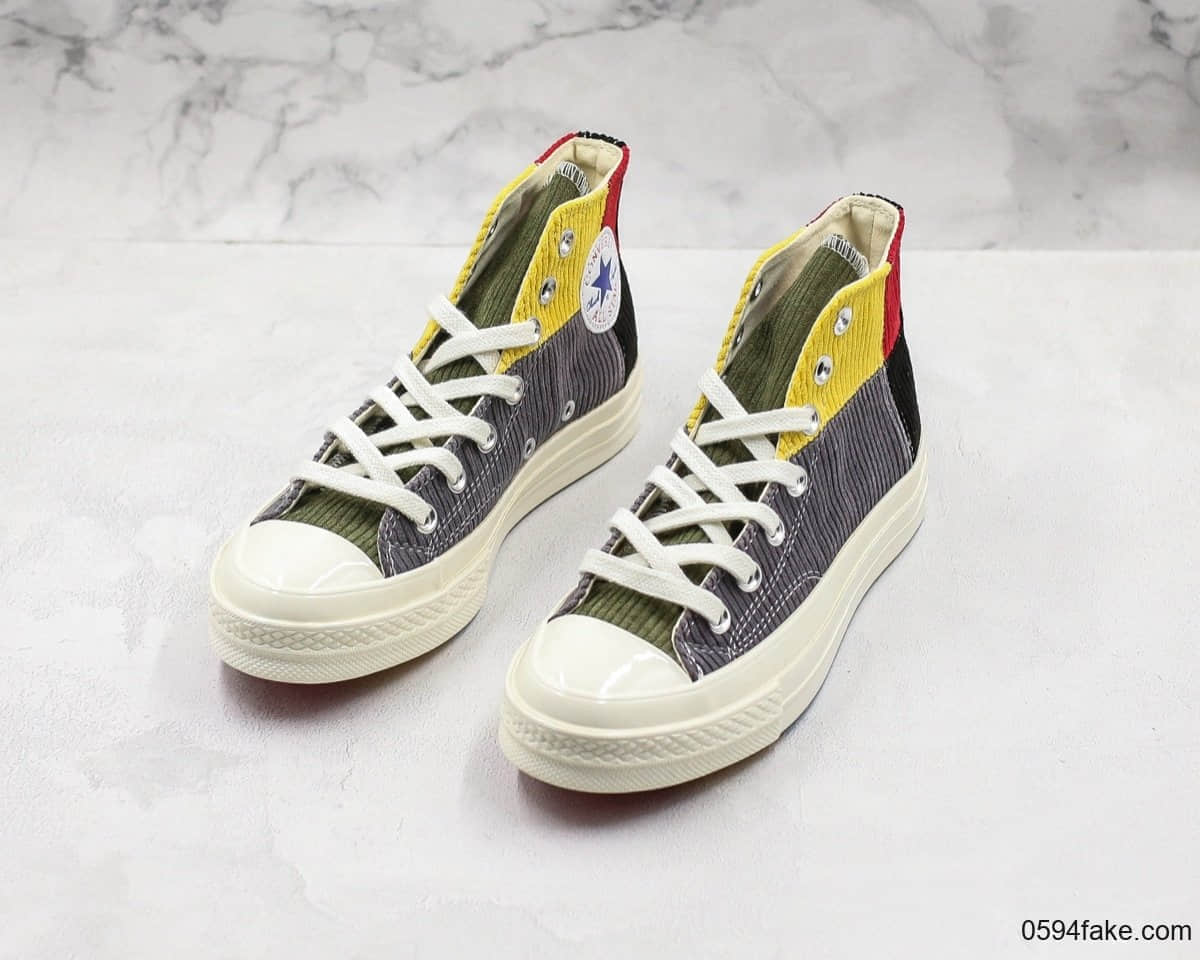 匡威offspring x Converse 1970s联名限定灯芯绒拼接色公司级真标硫化大底 货号：166531C