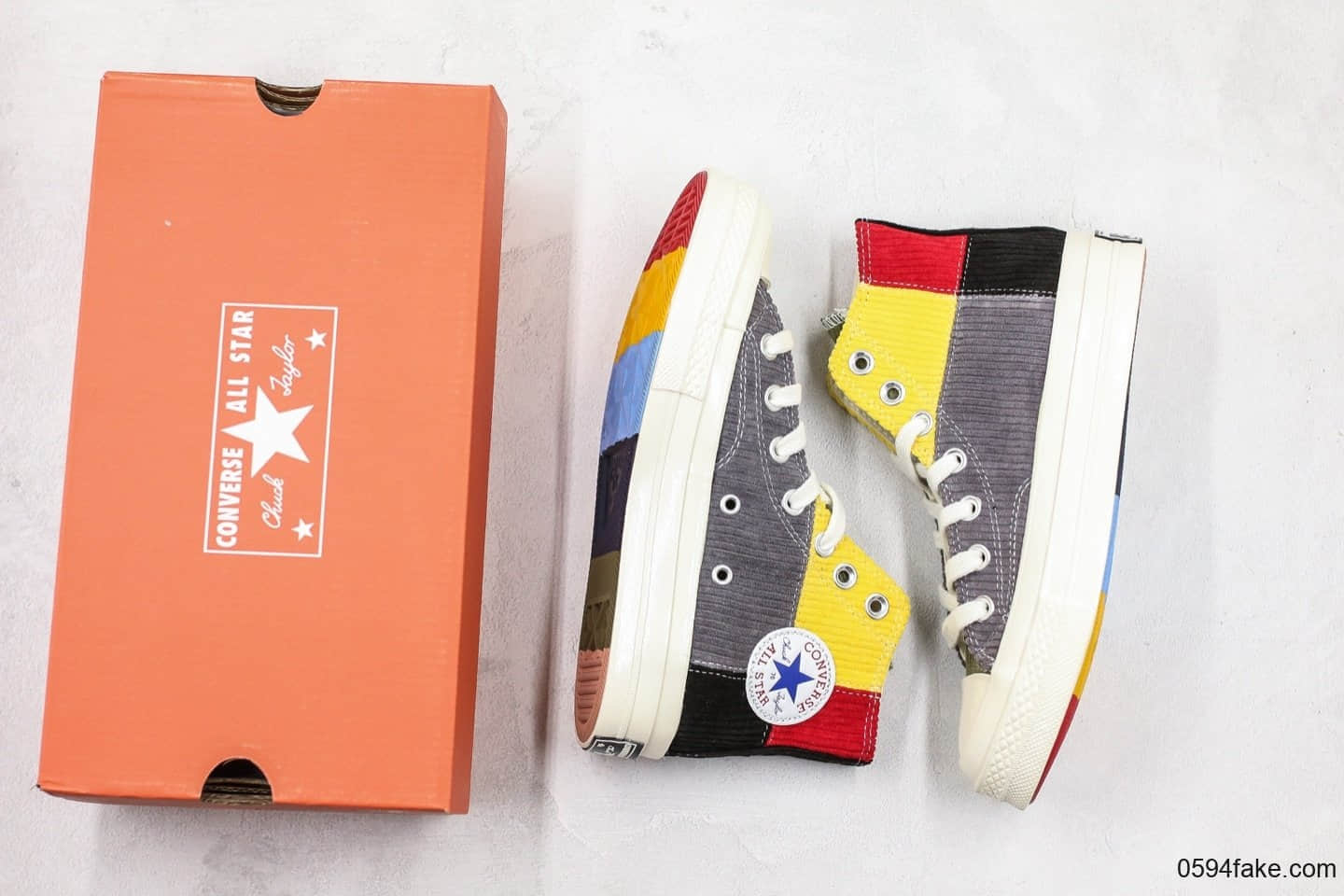 匡威offspring x Converse 1970s联名限定灯芯绒拼接色公司级真标硫化大底 货号：166531C