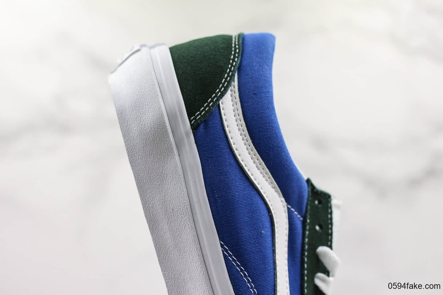 万斯Vans Classic Old Skool蓝绿拼色板鞋硫化低帮休闲鞋男女情侣鞋公司级全新翻盖盒