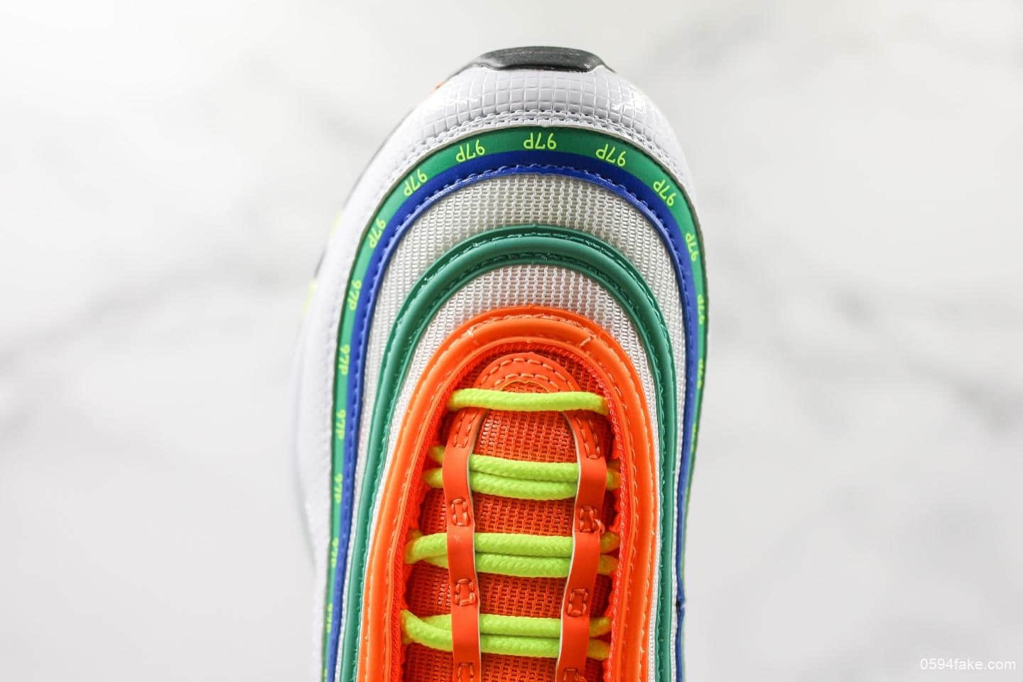 耐克Nike Air Max 97 London Summer of Love纯原版本海外限定配色全掌气垫子弹复古跑步鞋 货号：CI1504-100