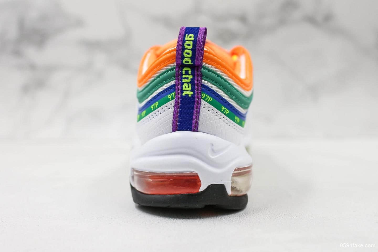 耐克Nike Air Max 97 London Summer of Love纯原版本海外限定配色全掌气垫子弹复古跑步鞋 货号：CI1504-100