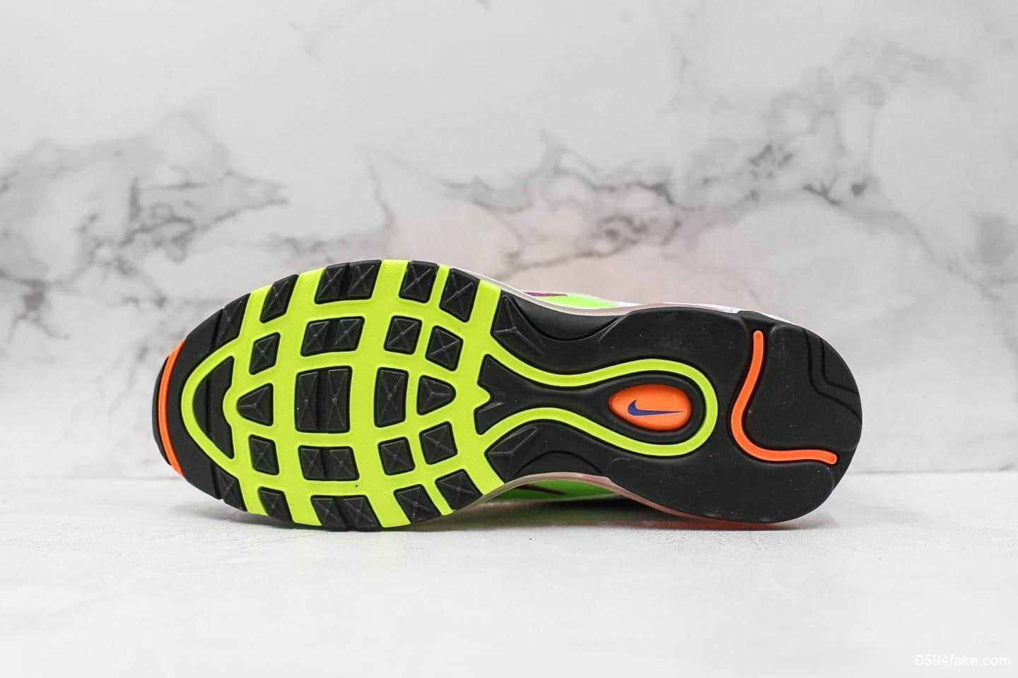 耐克Nike Air Max 97 London Summer of Love纯原版本海外限定配色全掌气垫子弹复古跑步鞋 货号：CI1504-100