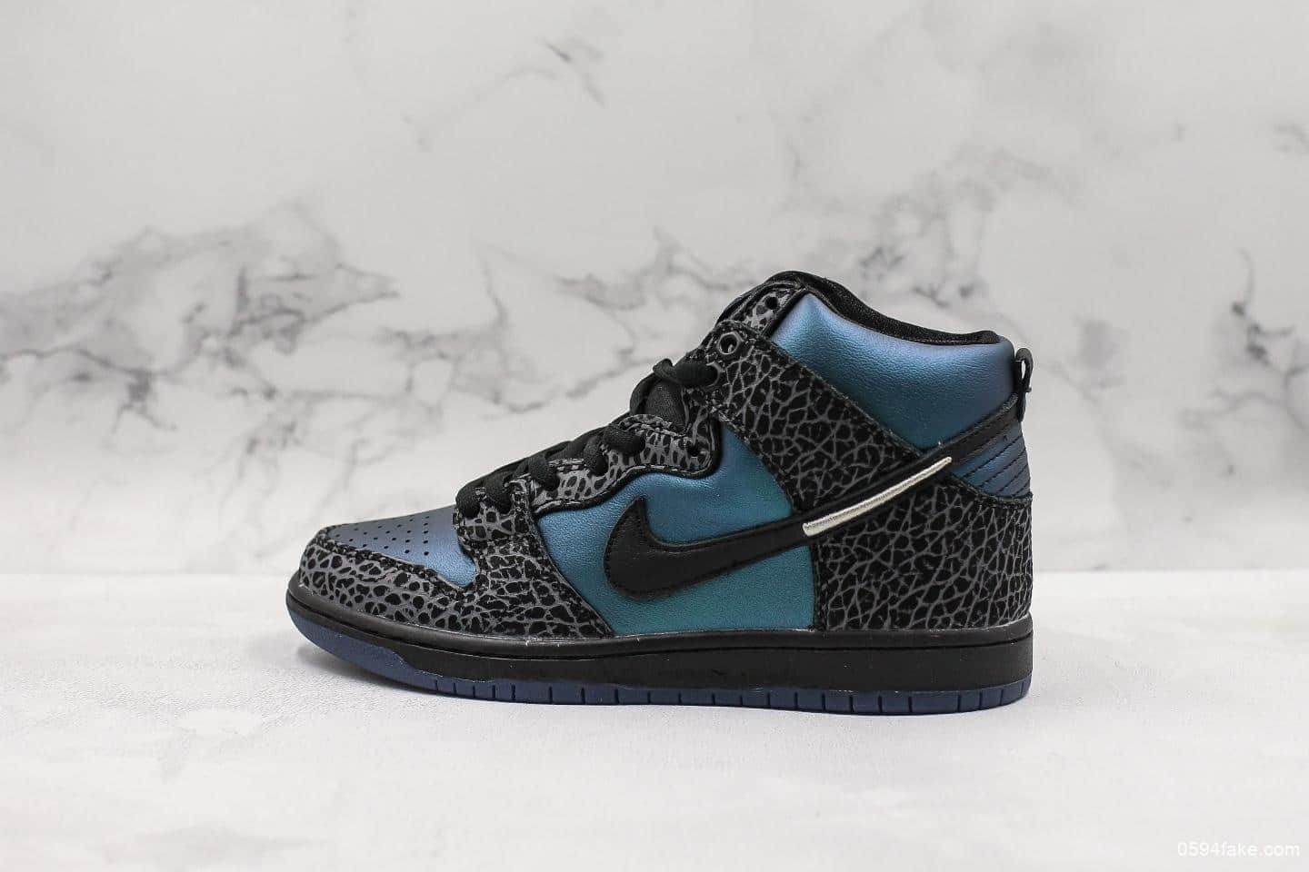 耐克Nike SB Dunk High  Black Sheep纯原版本全明星黑黄蜂变色龙材质原盒配套包装原档案开发 货号：BQ6827-001