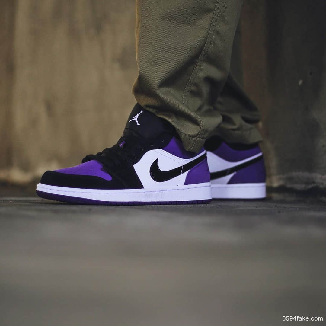 气质不俗！Air Jordan 1 Low“Court Purple”已于海外发售！ 货号：553558-125