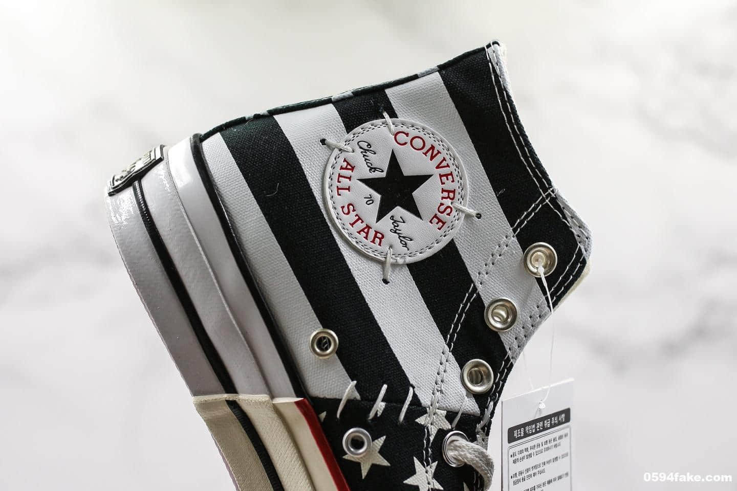 匡威Converse Chuck 70推出拼接美国US星条旗鸳鸯系列公司级真标硫化蓝底双围条