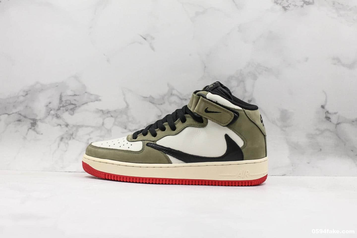 耐克Nike Air Force 1 x Travis Scott空军一号倒钩TS联名款纯原版本文化男子板鞋原鞋开模细节完美复刻高精度后跟飞翼电绣 货号：804609-159