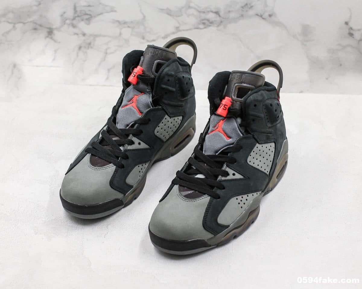 乔丹Air Jordan 6 x PSG大巴黎AJ6纯原版本麂皮材质原楦头原纸板原鞋开模打造区别市面通货版本 货号：CK1229-001