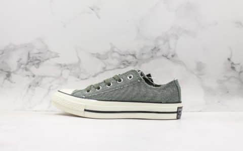 匡威Converse Chuck Taylor All Star低帮帆布鞋男女同款真标硫化工艺聚氨酯硅蓝PU中底 货号：164597C