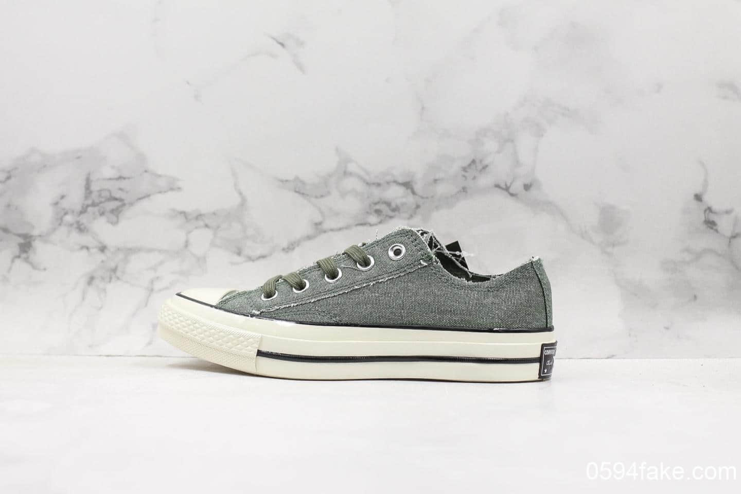 匡威Converse Chuck Taylor All Star低帮帆布鞋男女同款真标硫化工艺聚氨酯硅蓝PU中底 货号：164597C