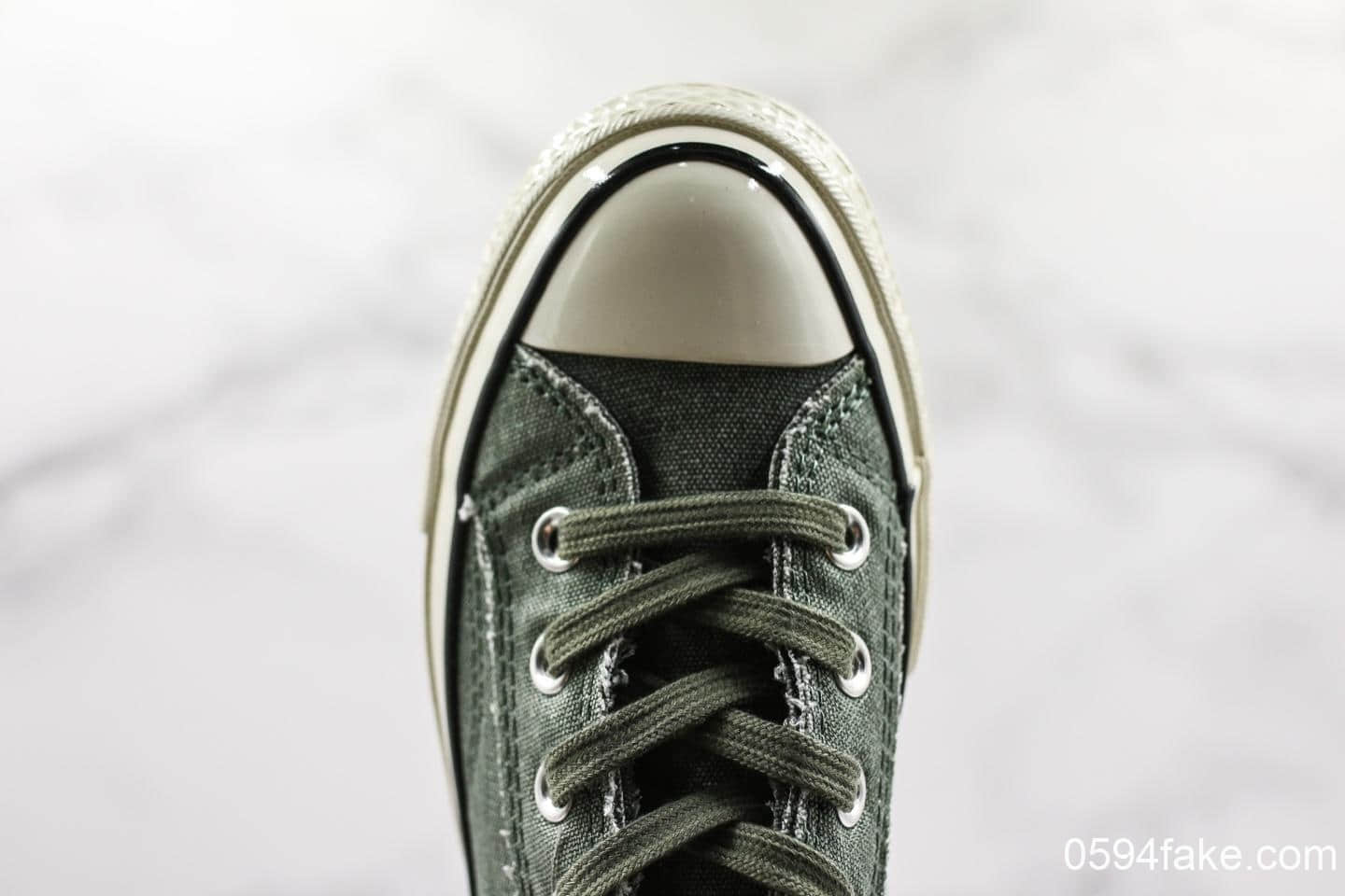 匡威Converse Chuck Taylor All Star低帮帆布鞋男女同款真标硫化工艺聚氨酯硅蓝PU中底 货号：164597C