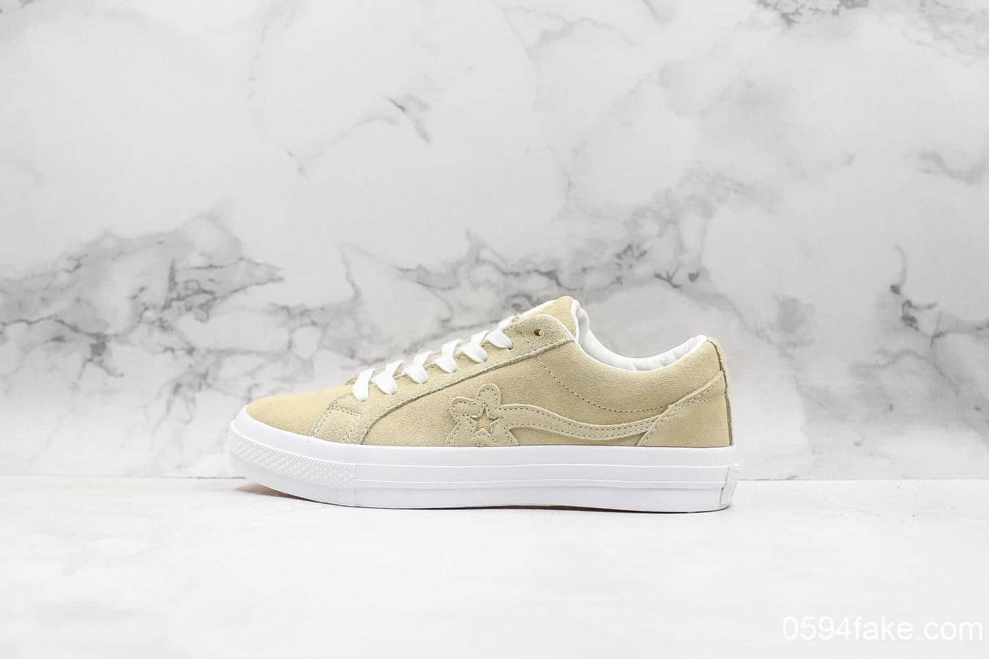 匡威Converse One Star Ox Golf Le Fleur真标硫化麂皮TTC小花原盒原标第三代联名款稀有配色