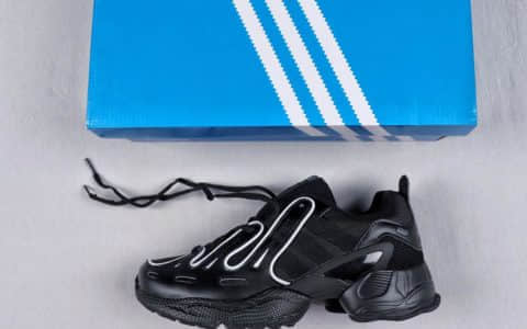阿迪达斯Adidas EQT GAZELLE黑白公司级版本原盒原标三叶草经典复古老爹鞋 货号：EE7745