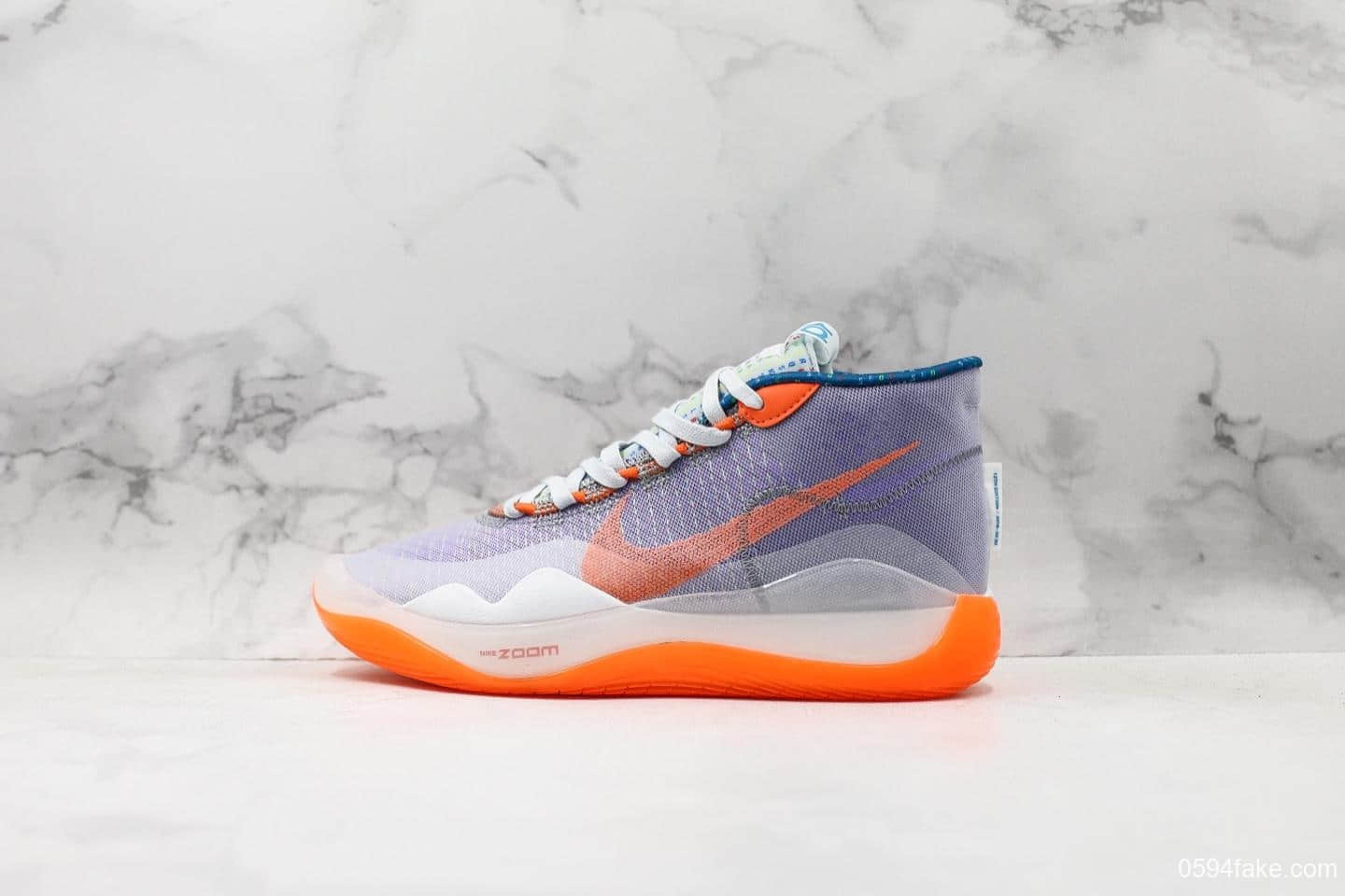 耐克Nike Zoom KD12 EP SJX纯原版本杜兰特12代全掌ZOOM气垫进口网纱拼接鞋面男子实战篮球鞋 货号：AR4230-500