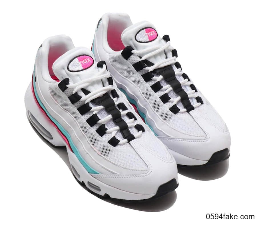 Nike Air Max 95新配色曝光！粉蓝撞色条纹吸睛利器！ 货号：307960-117