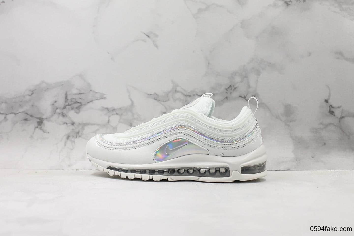 耐克Nike AIR Max 97纯原版本白镭射子弹复古全掌气垫休闲运动鞋原盒原标原鞋开模 货号：CJ9706-100