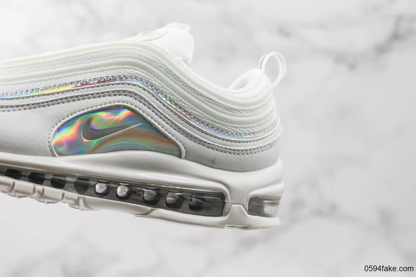 耐克Nike AIR Max 97纯原版本白镭射子弹复古全掌气垫休闲运动鞋原盒原标原鞋开模 货号：CJ9706-100