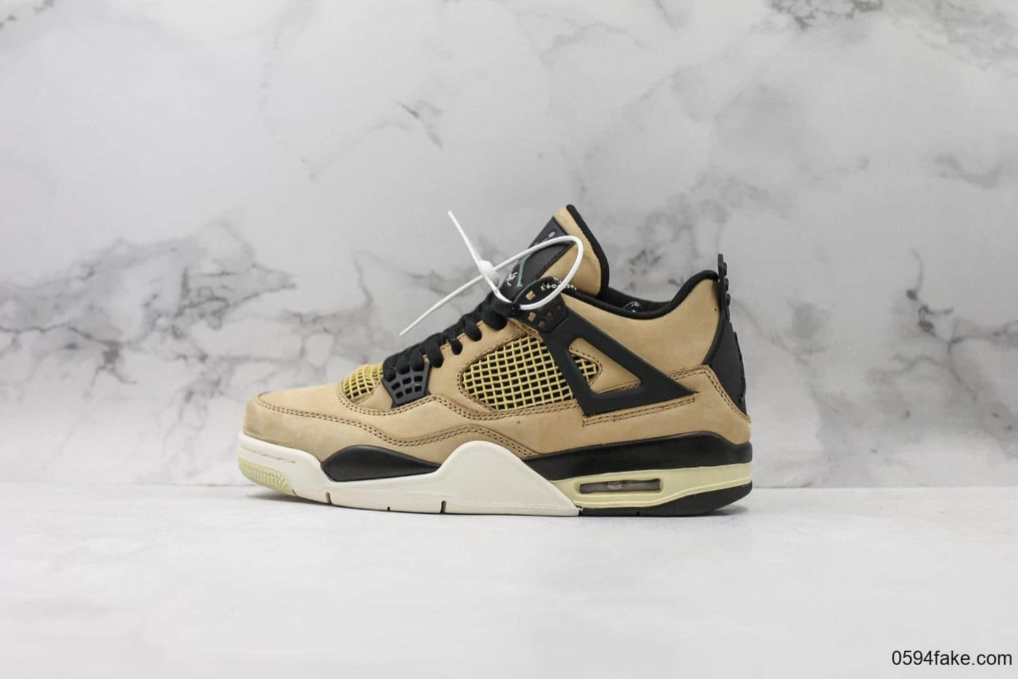 乔丹Air Jordan 4 Mushroom纯原版本AJ4珍珠奶茶配色全新来袭原盒原标原鞋开模 货号：AQ9129-200