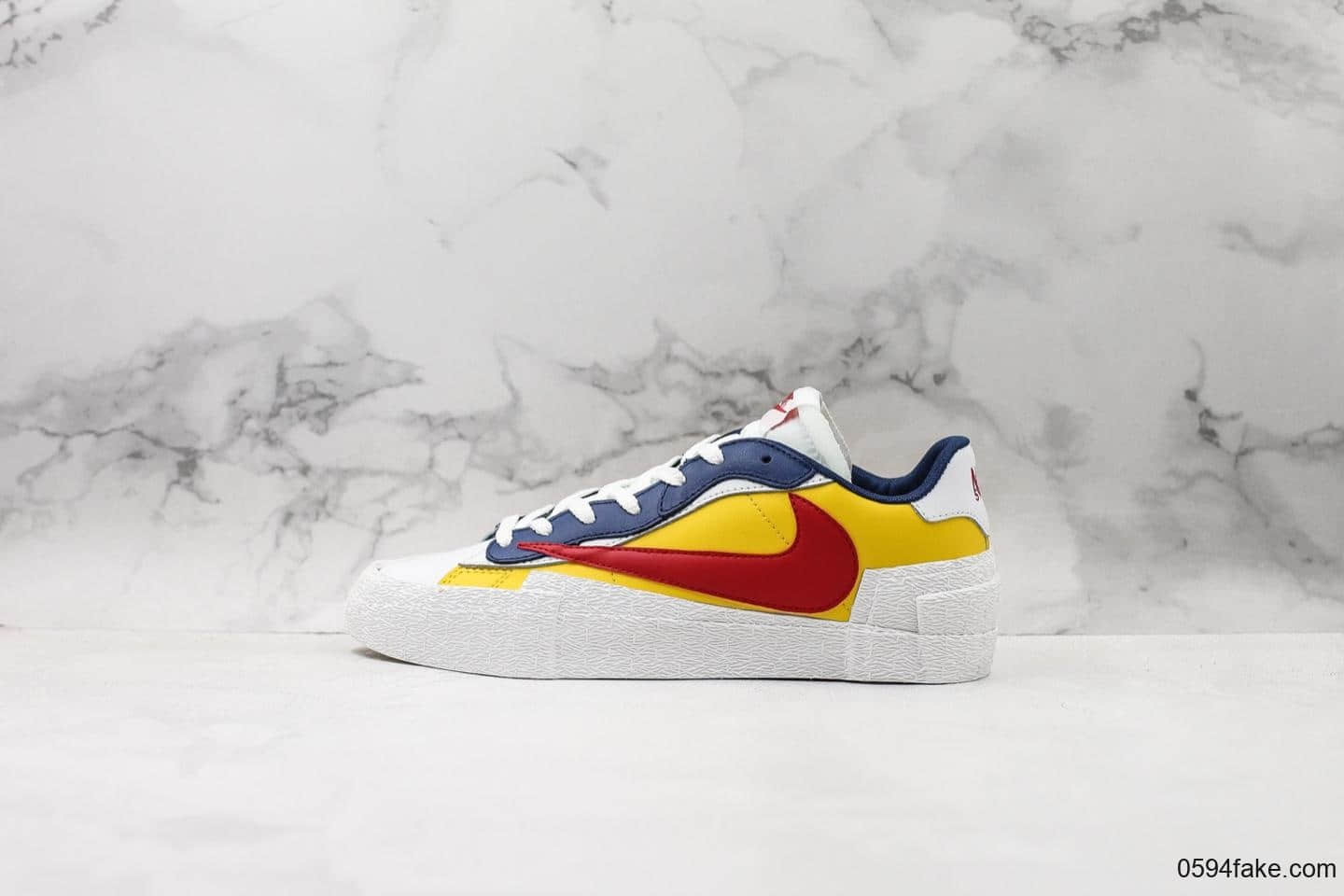 耐克Sacai X Nike Blazer with Dunk联名款开拓者解构低帮公司级版本原鞋开模无色差皮革材质原装抽屉礼盒