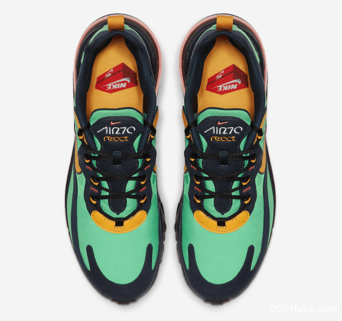 抢眼撞色！Nike Air Max 270 React“Electro Green”将于9月6日发售！ 货号：AO4971-300