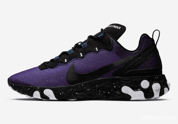 鸳鸯星空配色！这双Nike React Element 55美得窒息！ 货号：CK1410-400