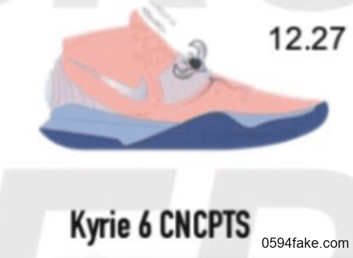 Concepts x Kyrie6全新配色首度曝光！或将于12月27日发售！ 货号：CU8879-600