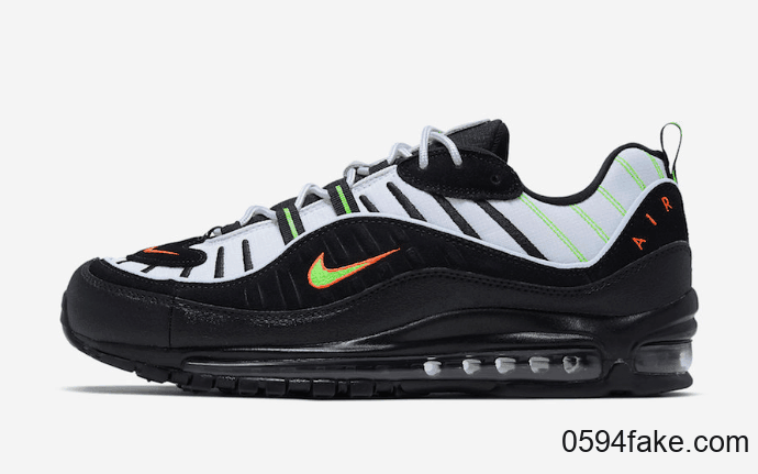 亮眼荧光色细节！Air Max 98新配色即将发售！ 货号：640744-015