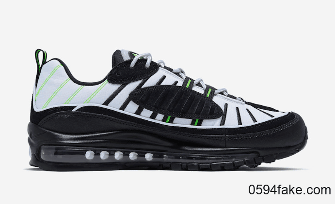 亮眼荧光色细节！Air Max 98新配色即将发售！ 货号：640744-015