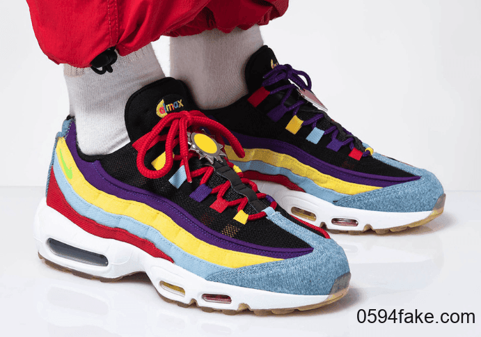 彩色条纹+太阳花装扮！元气满满童趣十足！全新Nike Air Max 95上脚图曝光！ 货号：CK5669-400