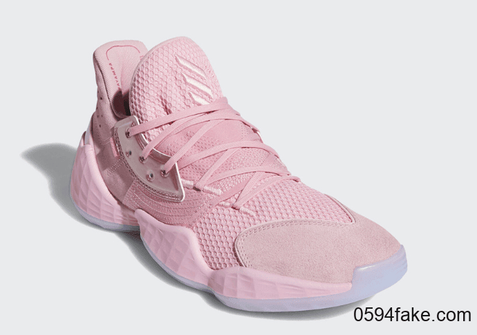 这个粉色直戳少女心！adidas Harden Vol.4“ Pink Lemonade”将于10月26日发售！ 货号：F97188