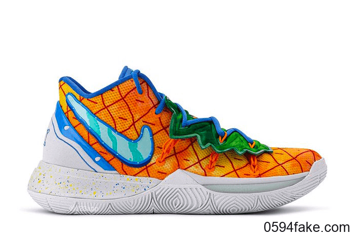 海绵宝宝 x Nike Kyrie 5系列再释新品！“菠萝屋”配色强势来袭！充满卡通趣味！ 货号：CJ6951-800