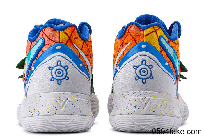 海绵宝宝 x Nike Kyrie 5系列再释新品！“菠萝屋”配色强势来袭！充满卡通趣味！ 货号：CJ6951-800