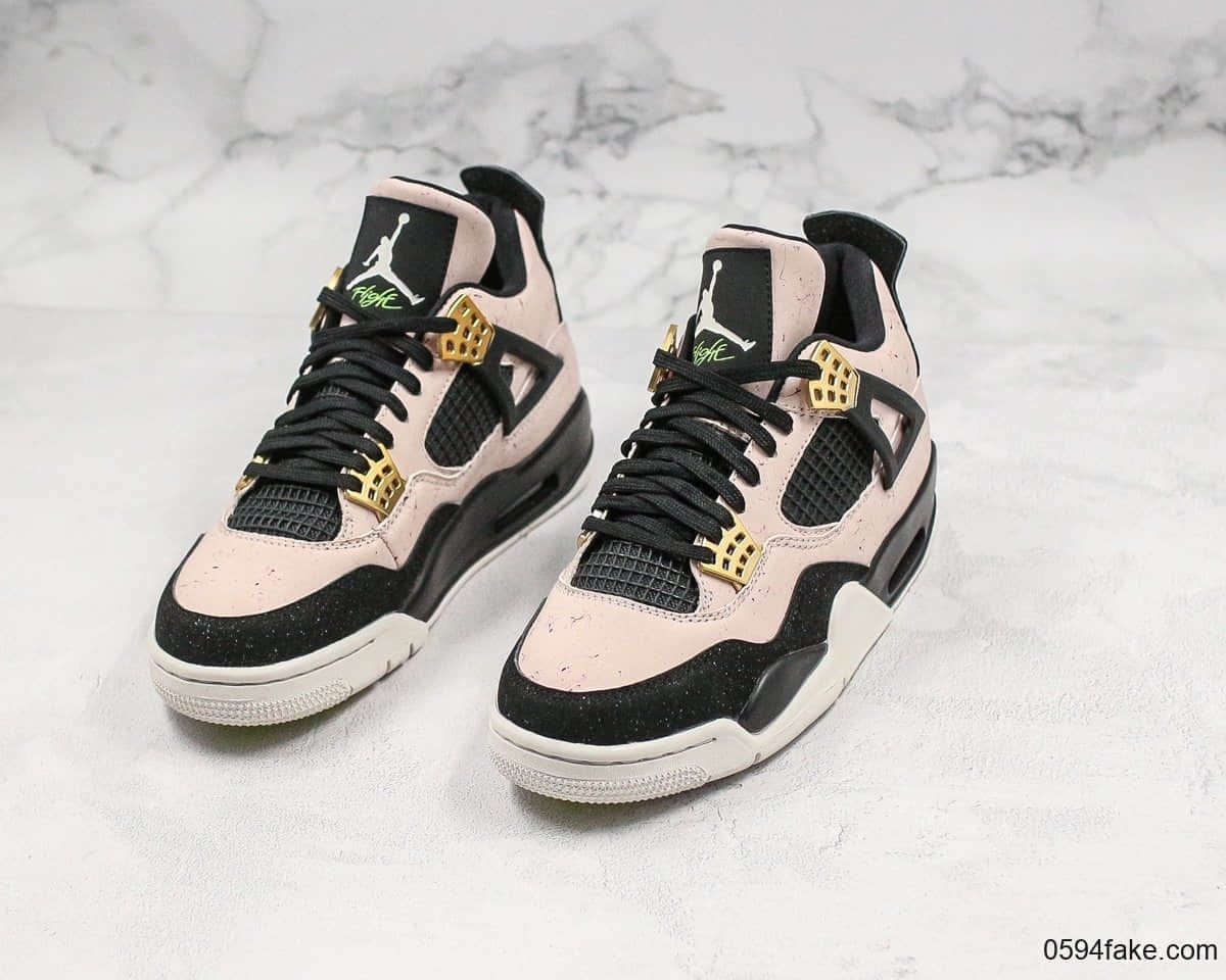 乔丹Air Jordan 4 WMNS“Silt Red”金扣大理石纯原带半码原厂头层皮原厂底模一比一做工 货号：AQ9129-601