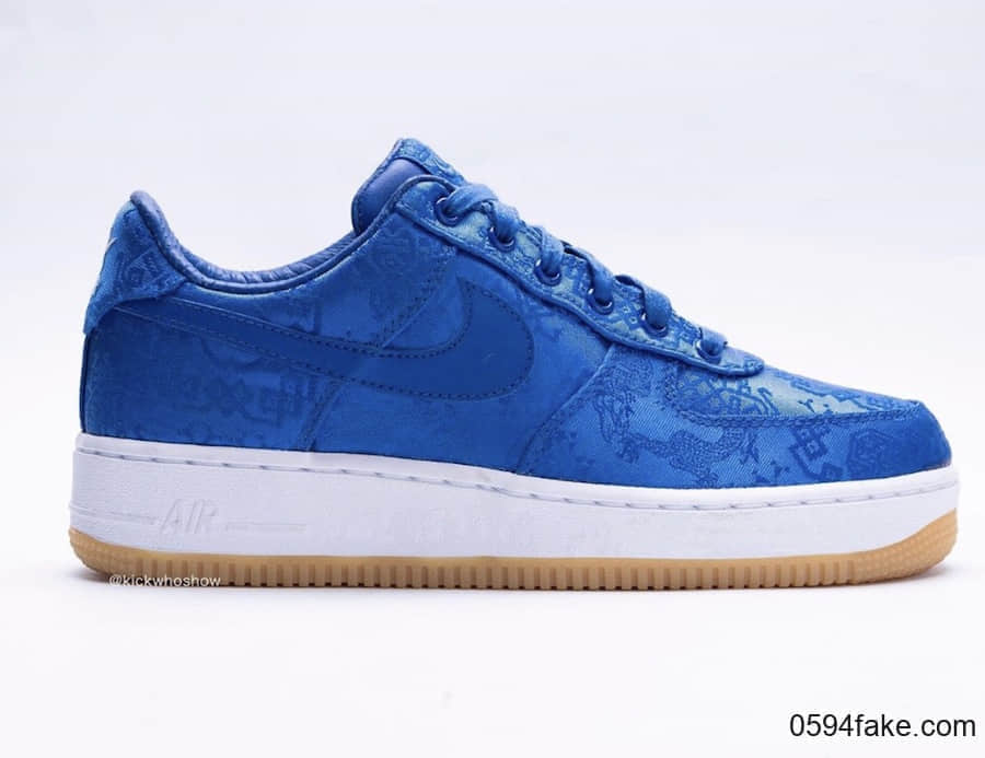 CLOT x Nike Air Force 1蓝丝绸最新实物图曝光！你期待吗？ 货号：CJ5290-400