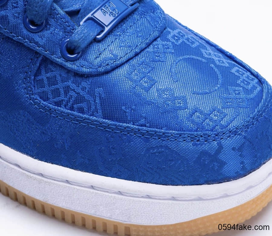 CLOT x Nike Air Force 1蓝丝绸最新实物图曝光！你期待吗？ 货号：CJ5290-400